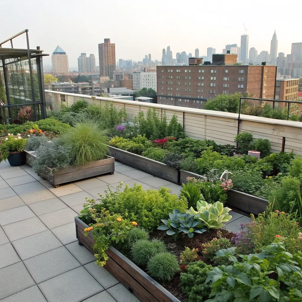 Selecting appropriate plants for rooftop gardens